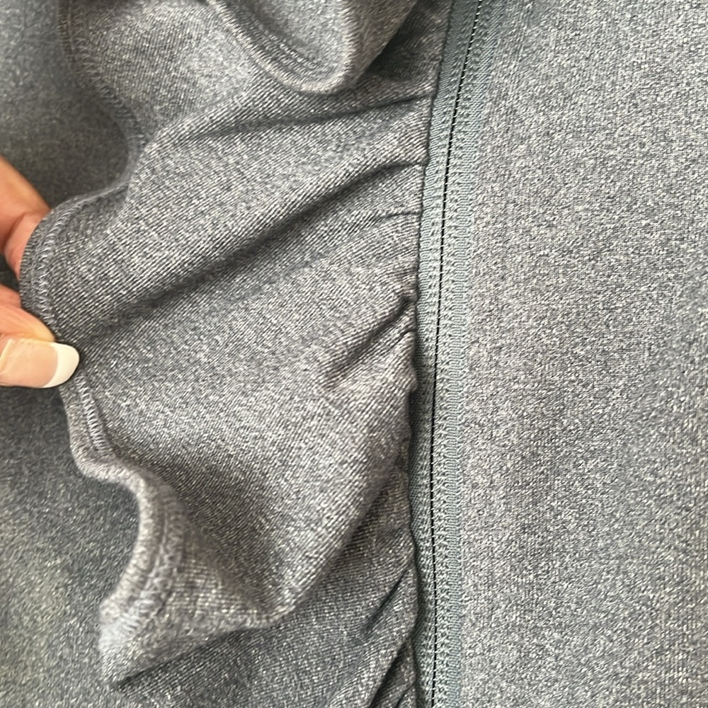 Women's Ruffled Jacket- Gray - Picture 7 of 9